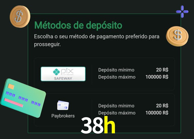 O cassino 38h oferece uma grande variedade de métodos de pagamento
